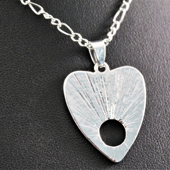 Silver Ouija Board Planchette Pendant Necklace - Picture 4 of 6